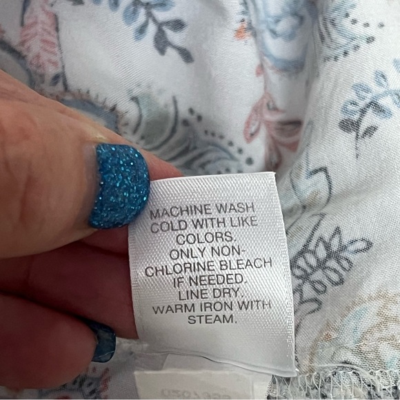 J. Jill Folkloric Boho Paisley Floral Tassel‎ Sleeveless Top Blouse Bohemian XL - Picture 14 of 14